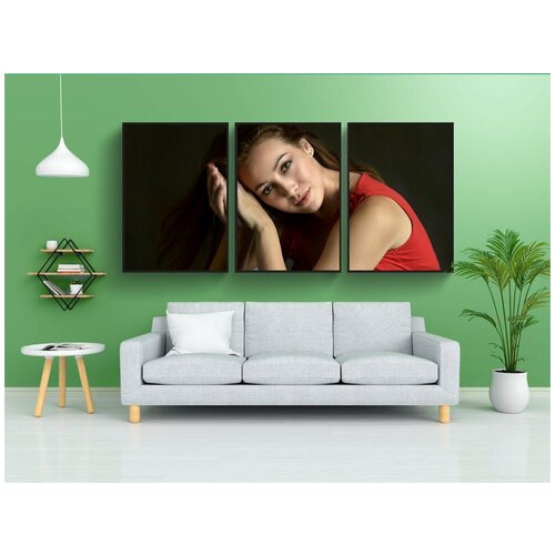 фото Набор модулных постеров для интерьера "девочка, красота, салон красоты" 60x90 см. в тубусе, без рамки lotsprints