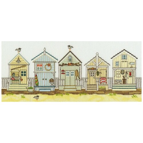 фото Набор для вышивания new england – beach huts (пляжные домики) bothy threads