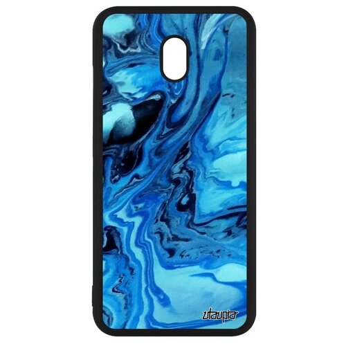 фото Защитный чехол на телефон // xiaomi redmi 8a // "волны" фон эффект, utaupia, синий