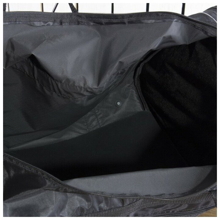 Сумка спортивная, отдел на молнии, 3 наружных кармана, длинный ремень, цвет чёрный - фотография № 5