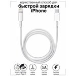 GQbox / Зарядка для iphone/ Разъем USB-C (TYPE-C) - Lightning / Быстрая Зарядка iPhone 8-13 и iPad - изображение