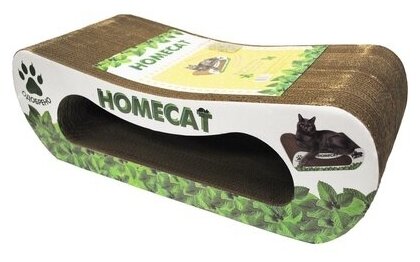 Когтеточка для кошек Homecat Мятная волна картон 61*25*20см