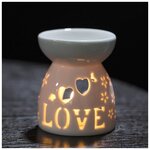 FamilyLove Аромалампа керамическая для эфирных масел “LOVE” - изображение