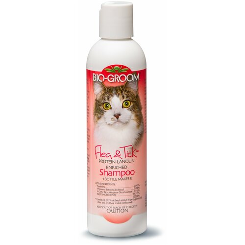 Bio-Groom Шампунь для кошек от блох (концентрат 1:5) Bio-Groom Flea amp; Tick Cat, 236мл