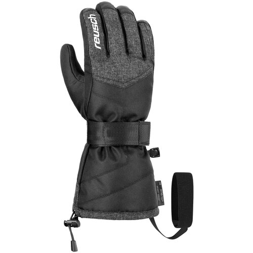 фото Перчатки для сноуборда reusch 2021-22 baseplate r-tex xt black/black melange/silver (inch (дюйм):9,5)