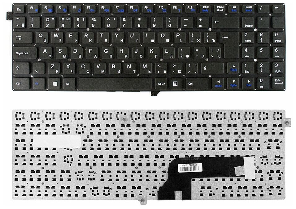 Клавиатура для ноутбука DNS MP-12C96SU-43031W Г-образный Enter Черная без рамки 2070₽