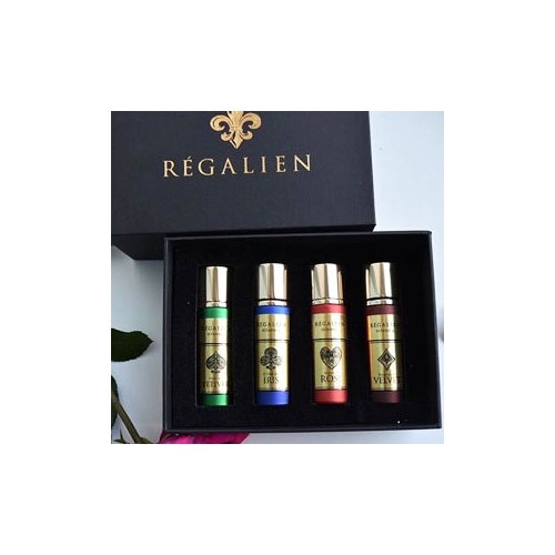 Духи Regalien Set 4 х 10 мл. (Clubs of Iris, Diamond of Velvet, Heart of Rose, Spade of Vetiver)