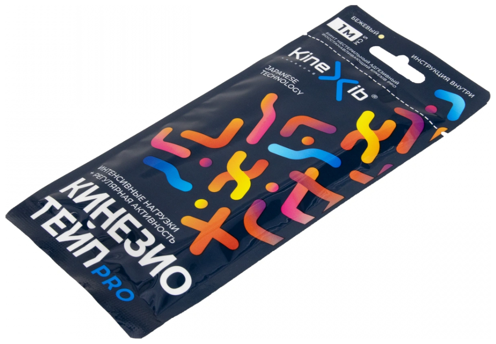Кинезио-тейп Kinexib Pro, 5 см х 1 м, бежевый. В наборе 1шт.