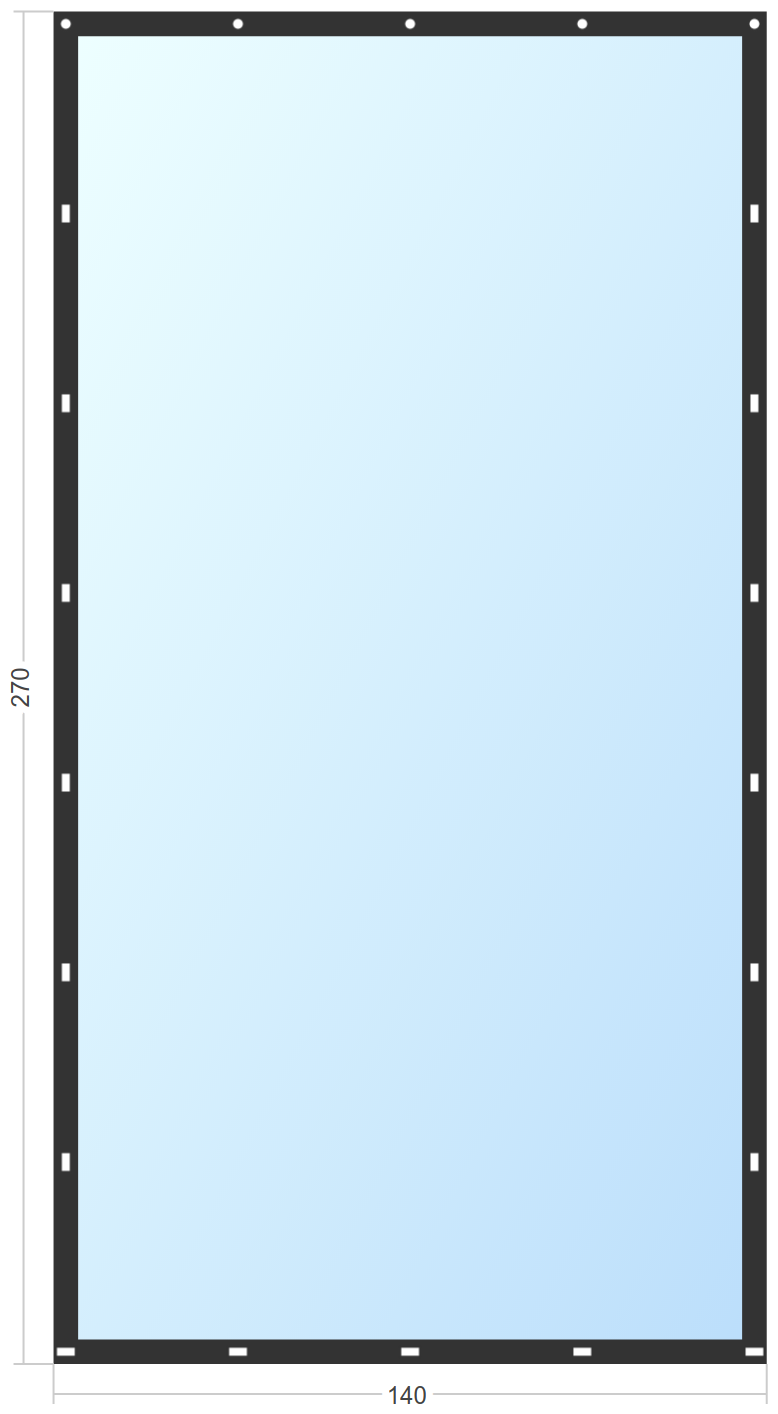 Мягкое окно Софтокна 140х270 см съемное, Скоба-ремешок, Прозрачная пленка 0,7мм, Черная окантовка, Комплект для установки - фотография № 3