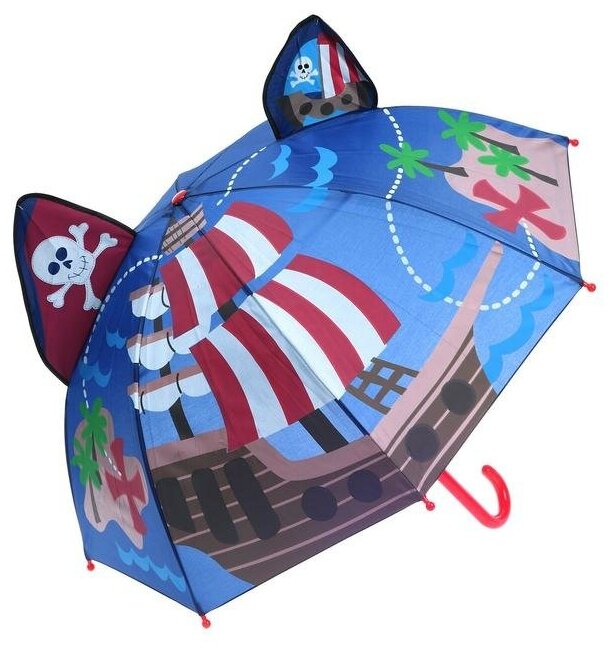 Зонт детский фигурный «Пираты», микс