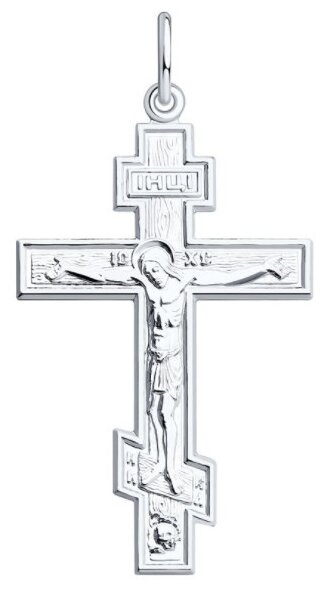 Православный крест из серебра 94120032 SOKOLOV