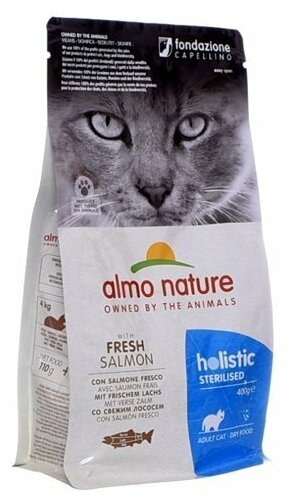 Almo Nature (Алмо Натур) для кастрированных кошек с лососем и рисом (functional adult sterilised salmon and rice) 0,4 кг