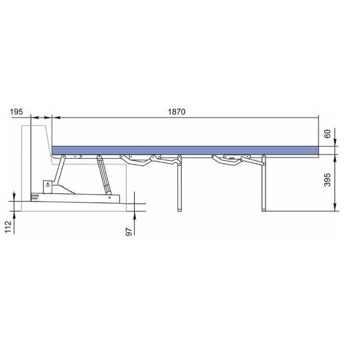 МТ(миксотойл) простой вариант механизма в три сложения, французская раскладушка 90 см. с матрасом
