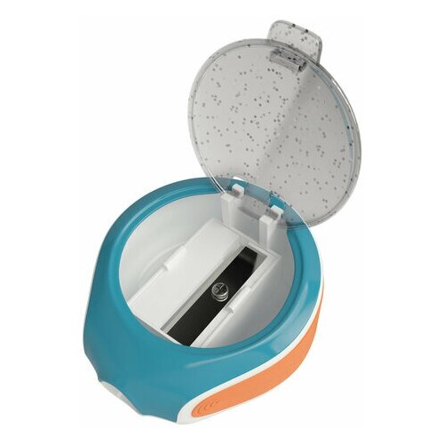 фото Точилка ручная пластиковая brauberg mix soft (1 отверстие, с контейнером) 12шт. (229585)
