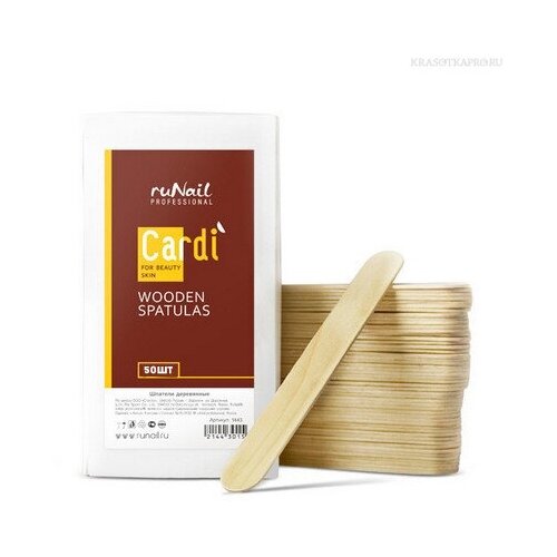 деревянные шпатели shik для нанесения воска wooden sticks Шпатели деревянные Cardi 50шт