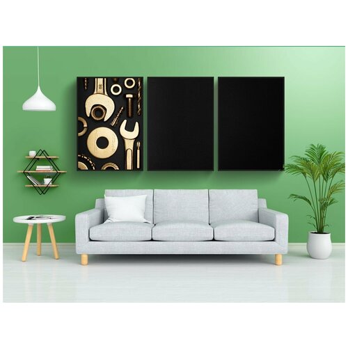 фото Набор модулных постеров для интерьера "винт, pin код, инжиниринг" 60x90 см. в тубусе, без рамки lotsprints