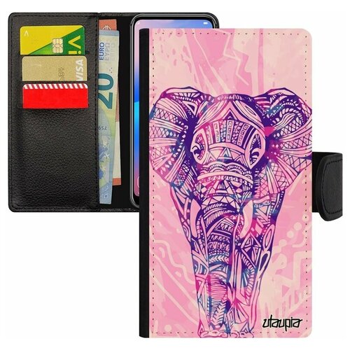 фото Чехол-книжка на мобильный iphone 8 plus, "слон" мудрый африканский utaupia