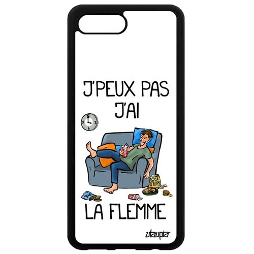 фото Защитный чехол на телефон // honor 10 // "не могу - мне лень!" прикольный принт, utaupia, белый