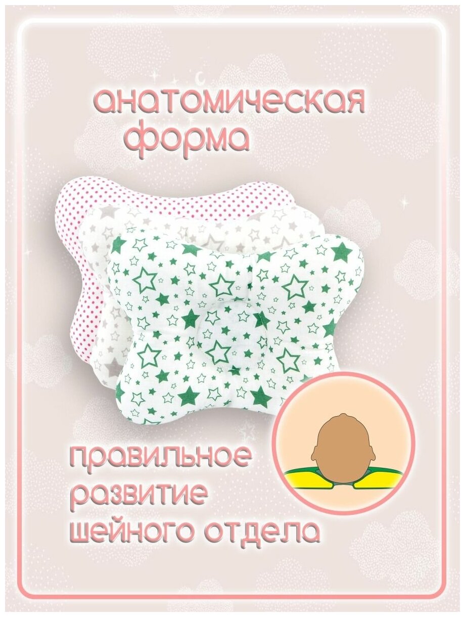 Подушка для новорожденных арбузики