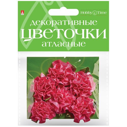 Декор из ткани. Цветочки . 4 цвета, набор №2, Арт. 2-399/02