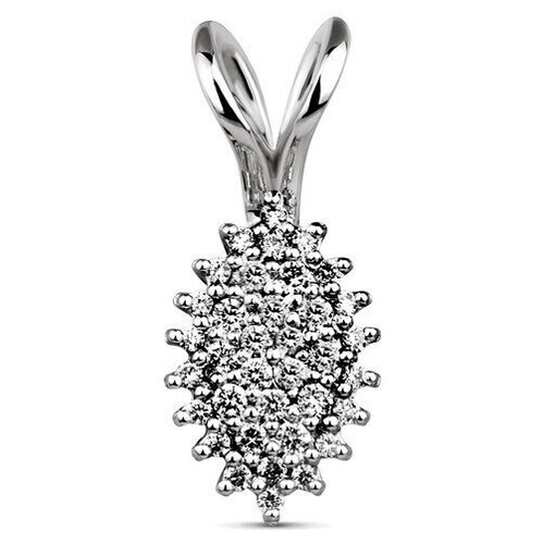 фото Русские самоцветы подвеска из белого золота с бриллиантами из коллекции frost