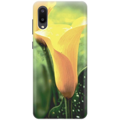 фото Силиконовый чехол на samsung galaxy a02 / самсунг а02 с принтом "желтые каллы gosso