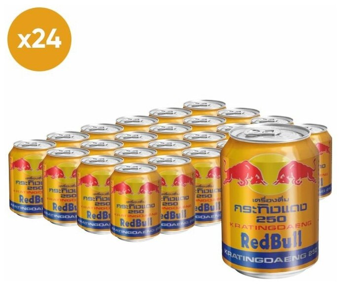 Энергетический напиток Red Bull Krating Daeng (Таиланд), 250 мл (24 шт)
