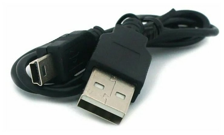 Кабель USB miniUSB AMFOX переходник для телефона шнур mini USB дляартфона провод мини юсб в блок для ноутбука монитора тв черный