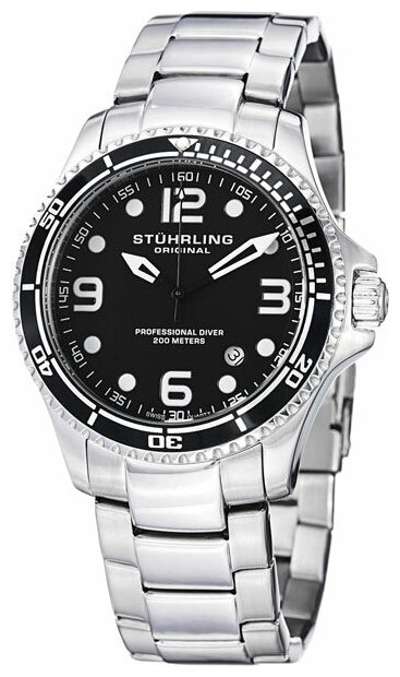 Наручные часы STUHRLING Aquadiver, серебряный, мультиколор