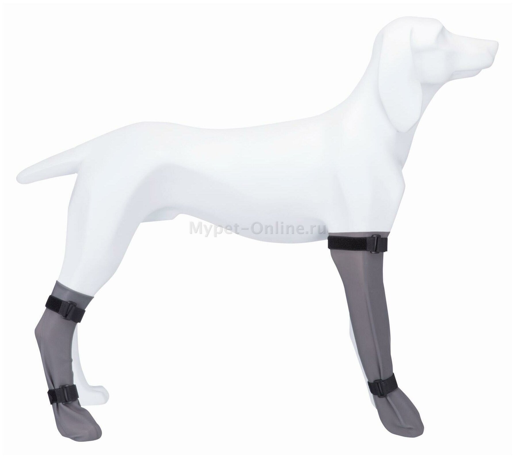 Защитный носок для собак, Trixie (XL: 12 см/45 см, серый, 19434) - фотография № 1