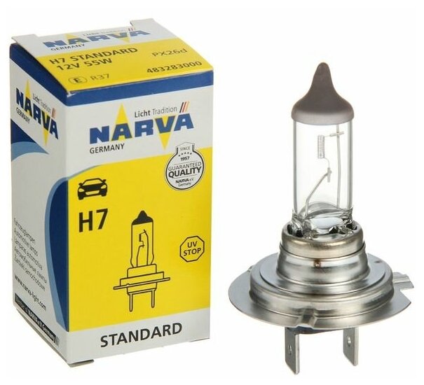 Лампа галогенная NARVA H7 12V 55W (PX26d), 1шт