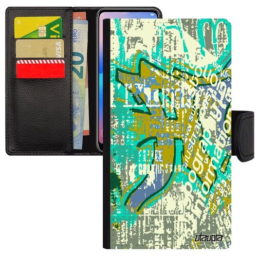 фото Защитный чехол книжка на телефон // iphone 8 plus // "стрит-арт" дизайн текст, utaupia, цветной