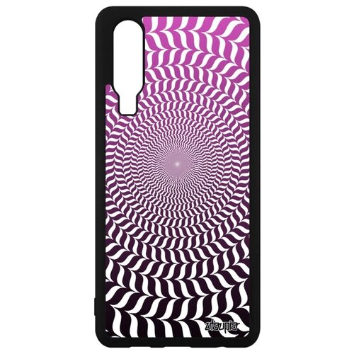 фото Противоударный чехол на смартфон // huawei p30 // "иллюзия круга" геометрический illusion, utaupia, розовый