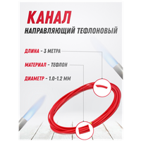 Канал направляющий тефлоновый 1.0-1.2 красный 3 м