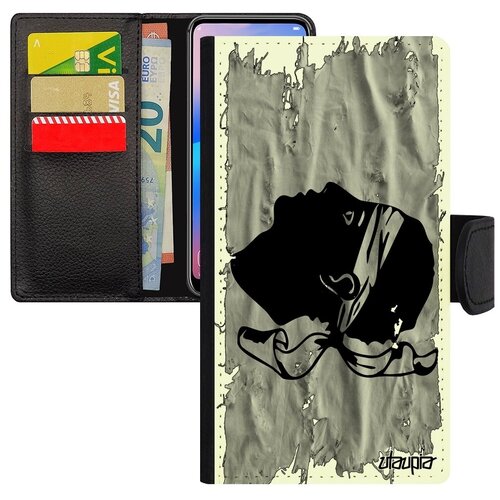 фото Качественный чехол книжка на смартфон // iphone 7 plus // "флаг корсики на ткани" дизайн патриот, utaupia, белый