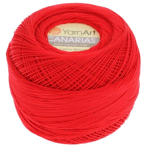 Пряжа YarnArt Canarias, 100 % хлопок, 20 г, 203 м, 10 шт., 6328 красный 203 м