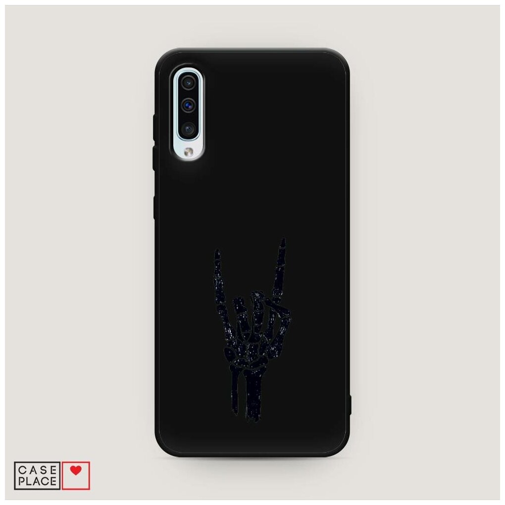 Матовый силиконовый чехол "Rock for a skeleton" на Samsung Galaxy A50 / Самсунг Галакси А50