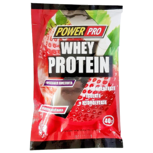 Протеин Power Pro Whey Protein, 600 гр., клубника energy pro протеин шоколад 15 порций