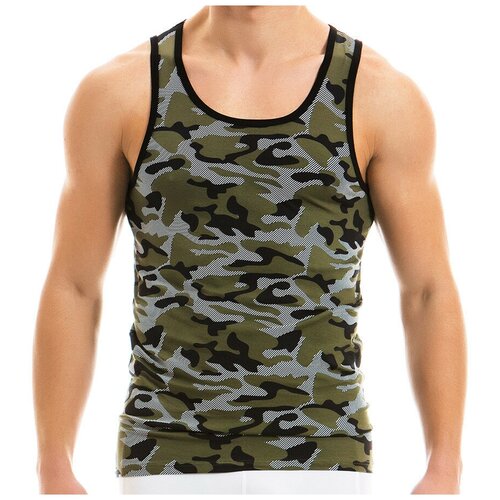 фото Майка - безрукавка "camo tanktop - khaki" / modus vivendi / камуфляж / размер s