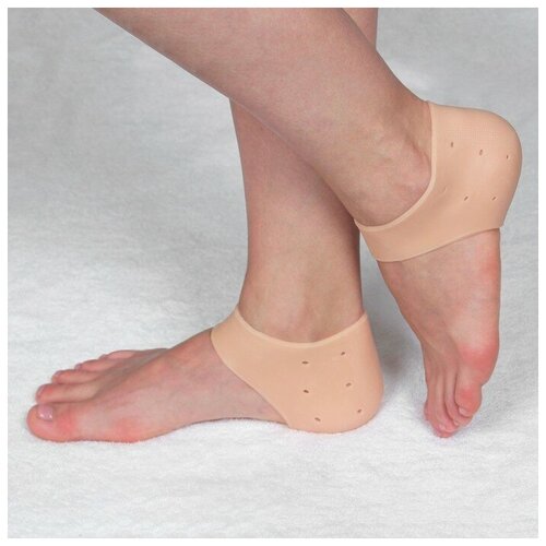 Напяточники для педикюра силиконовые увлажняющие перфорированные 10 105 см ONE SIZE цвет бежевый 468₽