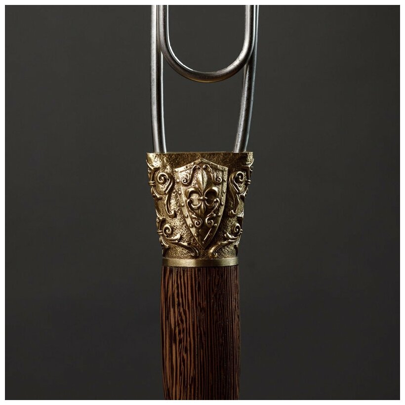 Подарки Подарочная решётка для гриля "Царь-лев" из бронзы и дерева венге (75 х 35 х 6 см) - фотография № 8