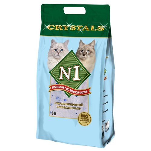 Впитывающий наполнитель N1 Crystals, 5л, 1 шт.