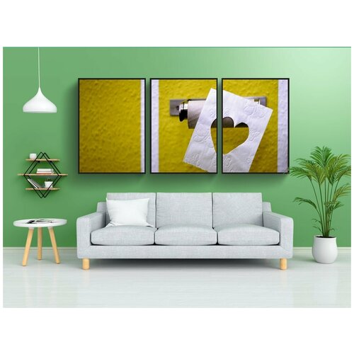 фото Набор модулных постеров для интерьера "туалетная бумага, роль, гигиена" 60x90 см. в тубусе, без рамки lotsprints