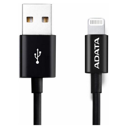 Кабель A-DATA Lightning-USB для зарядки и синхронизации iPhone, iPad, iPod (сертифицирован Apple) 1м, Black