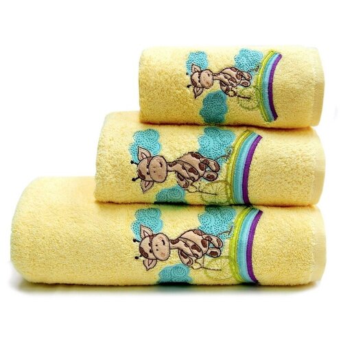 фото Tana home collection детское полотенце girafik lilu цвет: жёлтый (70х130 см) br42036