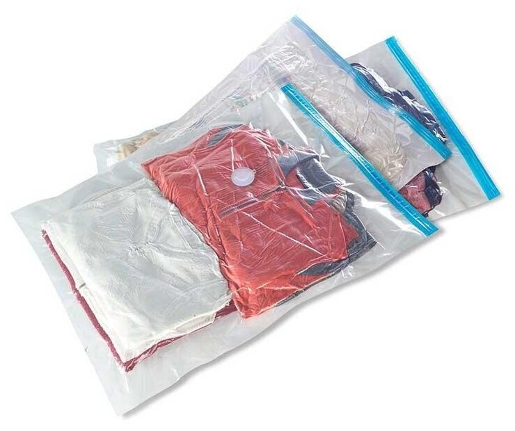 Вакуумный пакет VB2 Рыжий КОТ с клапаном 70х100 см для хранения одежды - фотография № 4