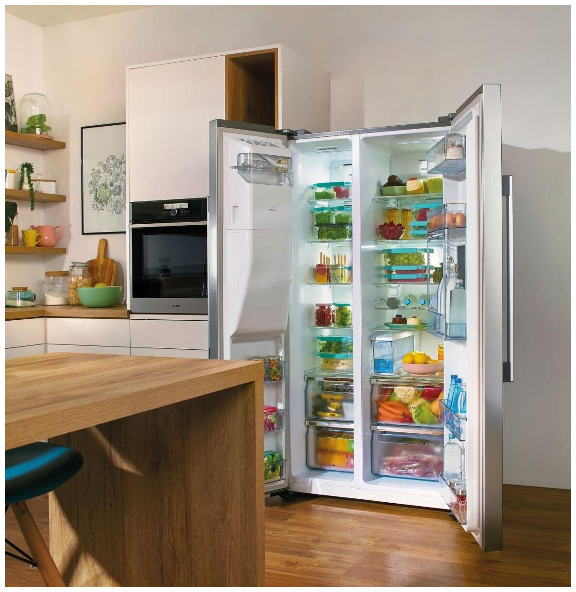 Холодильник Gorenje , двухкамерный, нержавеющая сталь - фото №8