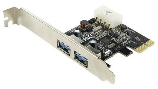 Контроллер USB3.0 Orient VL-3U2PE PCI-Express на 2 USB Af внешних VIA VL806 + разъём доп-питания