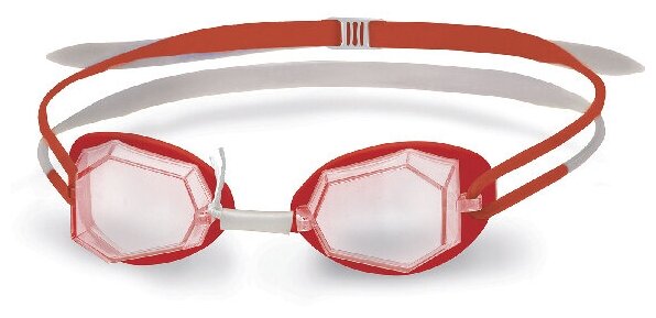 Очки стартовые для плавания HEAD DIAMOND, Цвет - красный/прозрачные стекла/красный; Материал - Пластик/силикон