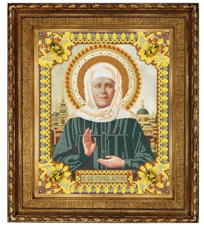 Рисунок на ткани Конёк "Св. Матрона", 20x25 см